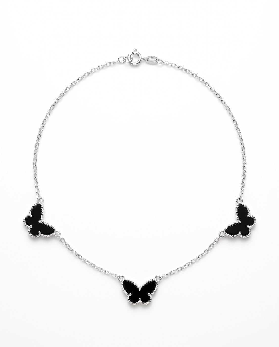 black-butterfly-necklace-1 Black Butterfly Necklace in 925 sterling silver