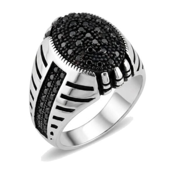 Black Eclipse Ring in 925 sterling silver