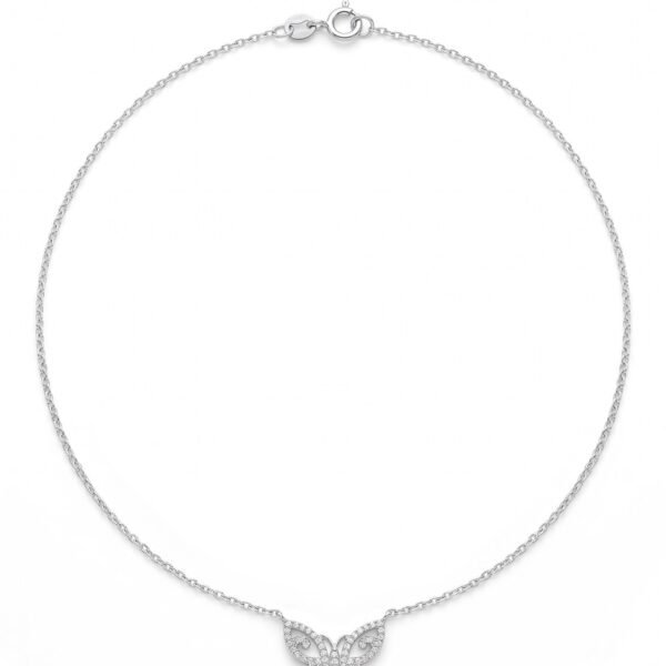 Crystal Butterfly Necklace in 925 sterling silver