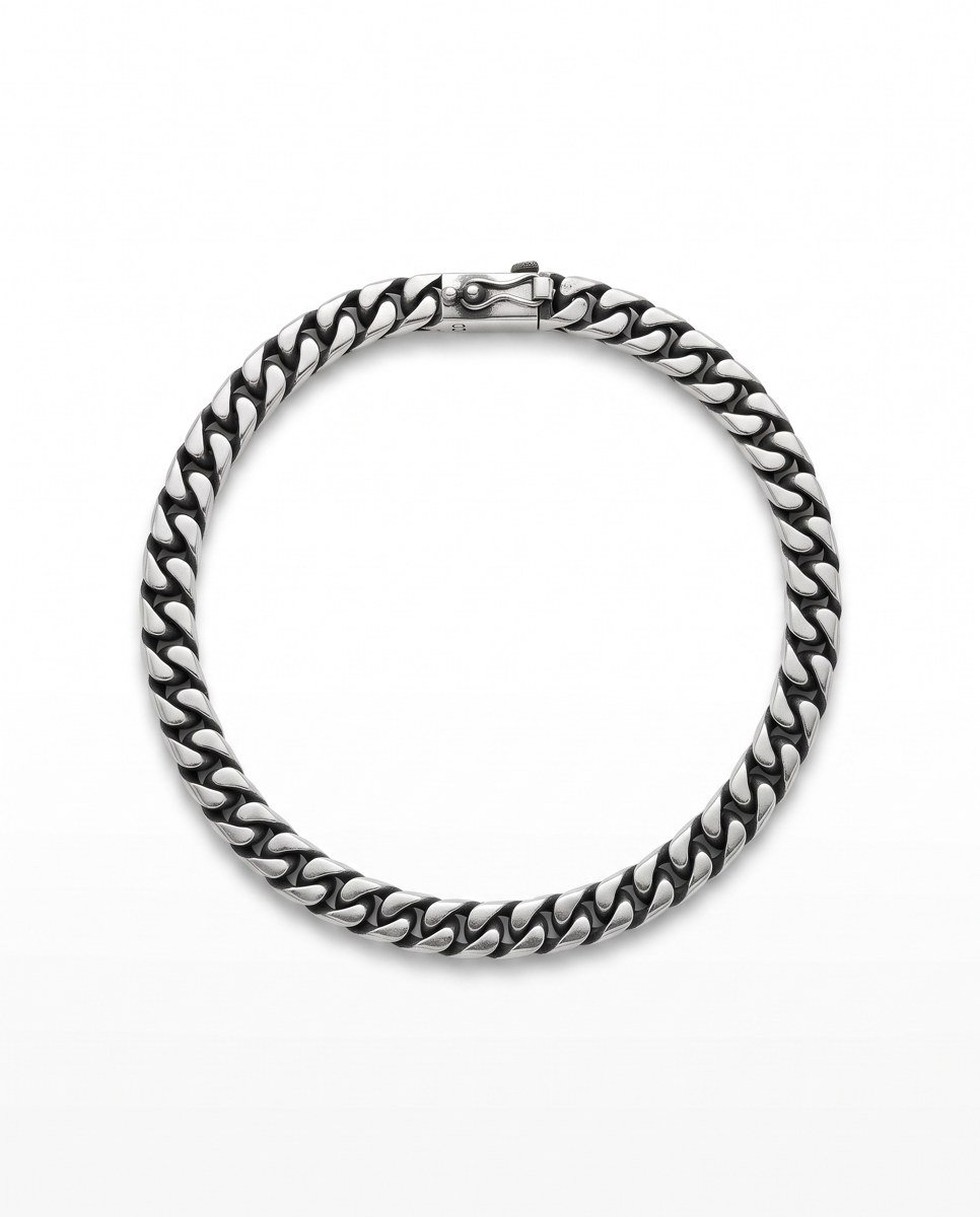 diamond-cut-curb-bracelet-1 Diamond-Cut Curb Bracelet in 925 sterling silver