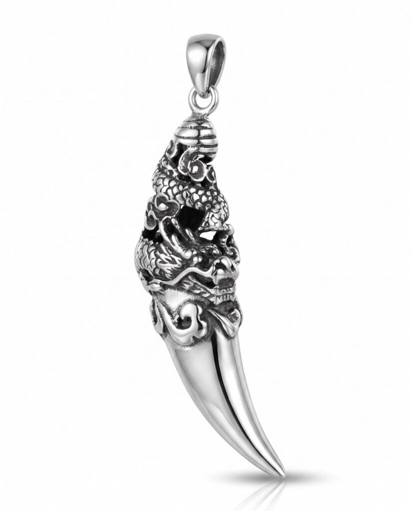 Dragon Fang Pendant in 925 sterling silver