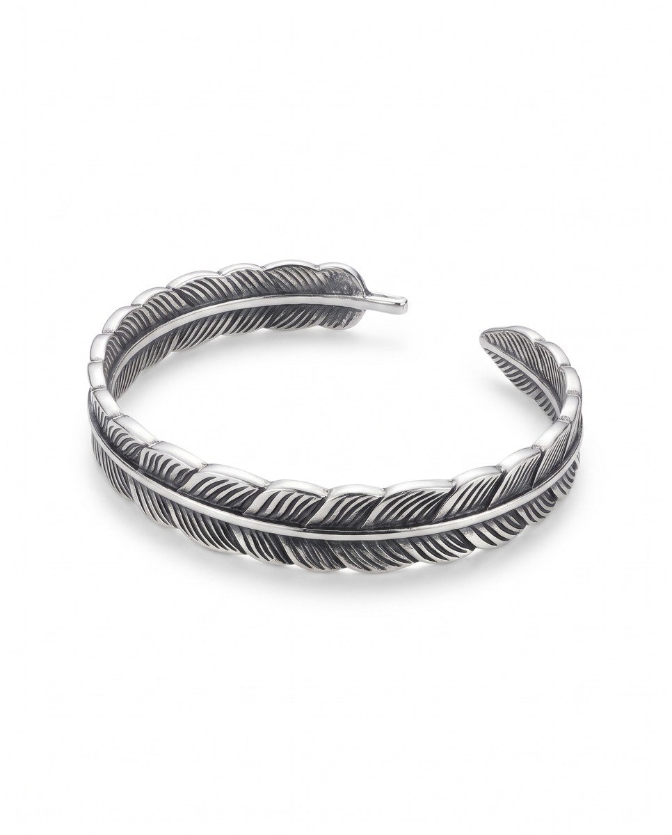 feather-cuff-bracelet-1 Feather Cuff Bracelet in 925 sterling silver