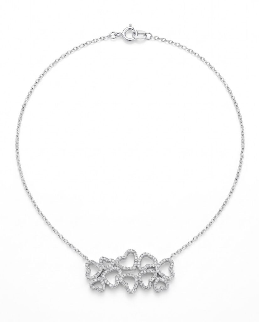 Interlocking Swirl Necklace in 925 sterling silver