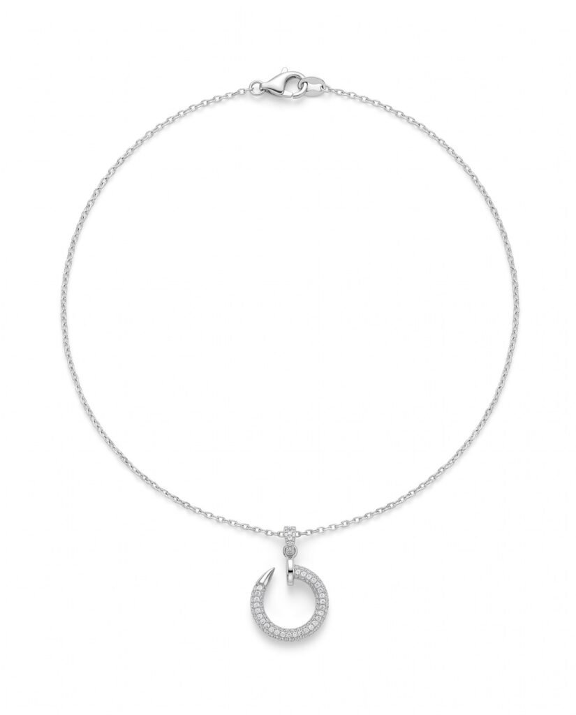 Open Circle Necklace in 925 sterling silver
