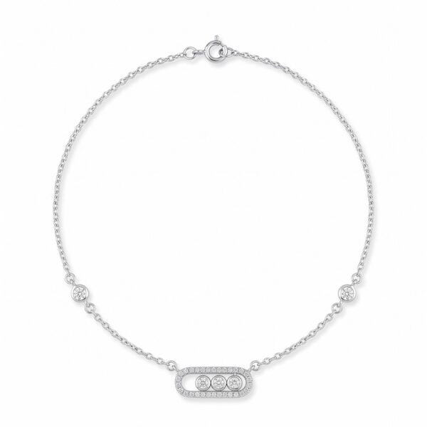 Pavé Bar Necklace in 925 sterling silver