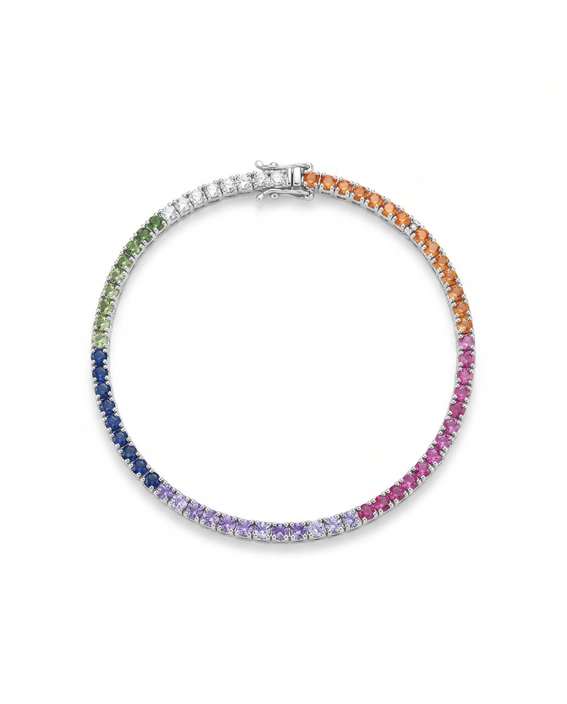 rainbow-tennis-bracelet-1 Rainbow Tennis Bracelet in 925 sterling silver