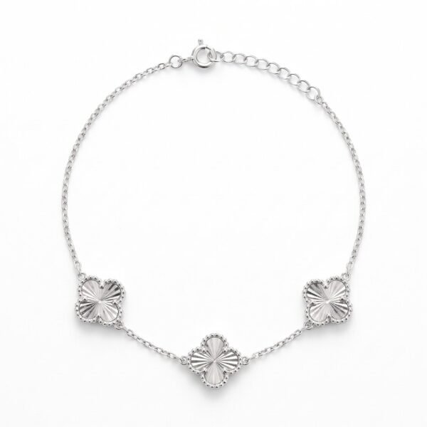 Twin Clover Bracelet in 925 sterling silver