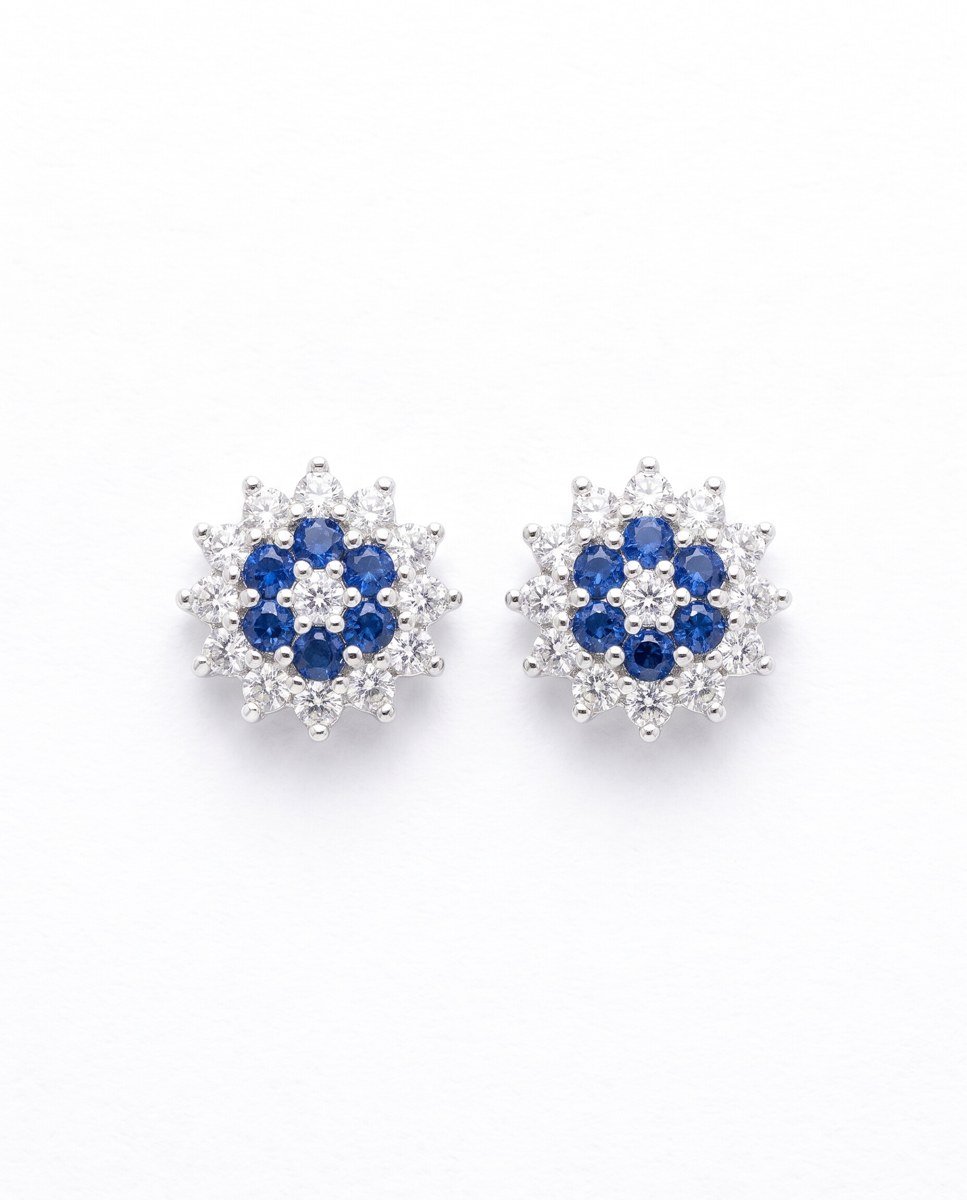 blue-flower-cluster-earrings-1 Blue Flower Cluster Earrings - Image 1