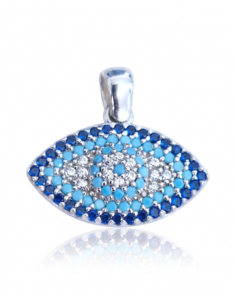 turquoise-evil-eye-pendant-pro Turquoise Evil-Eye Pendant - Image 1